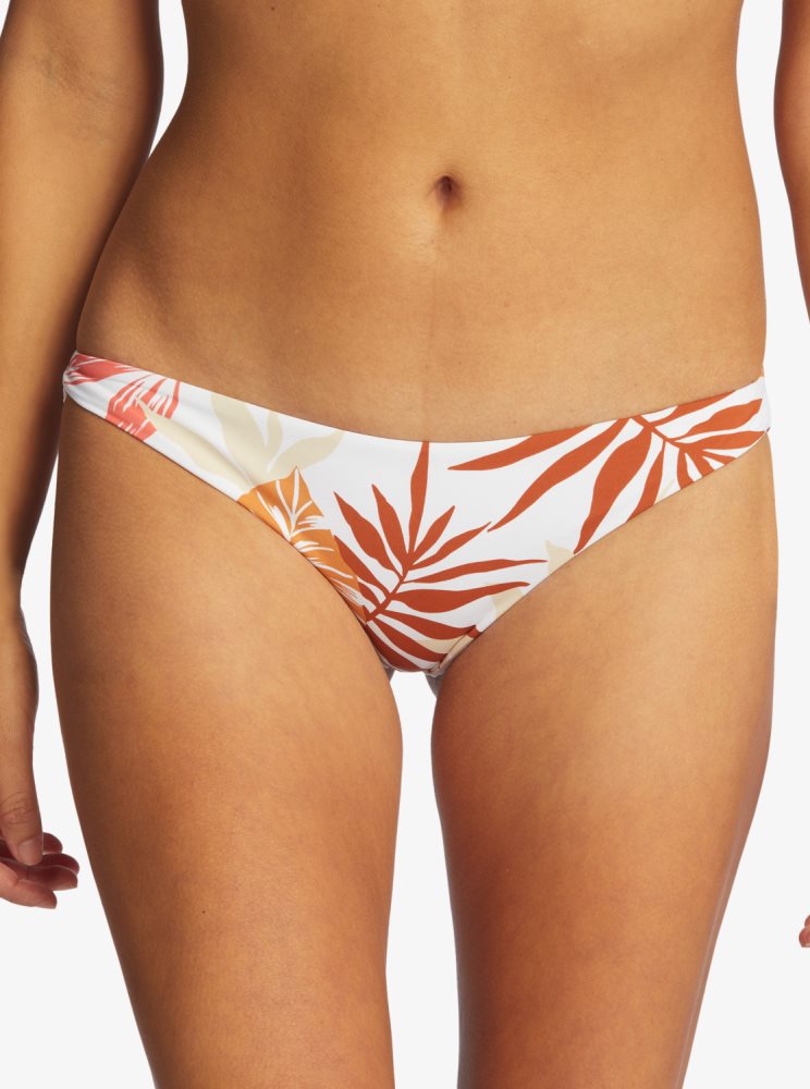 Bas De Bikini Roxy Printed Beach Classics Cheeky Blanche Femme | WAJ-28141288