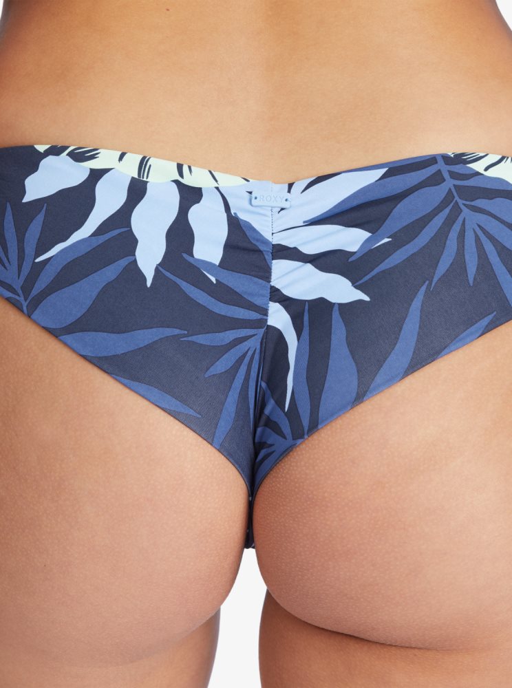 Bas De Bikini Roxy Printed Beach Classics Cheeky Indigo Femme | VMB-70100200