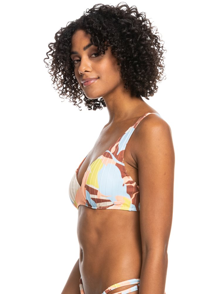 Hauts De Bikini Roxy Floraldelic Printed D-Cup Marron Femme | ZYH-01825072