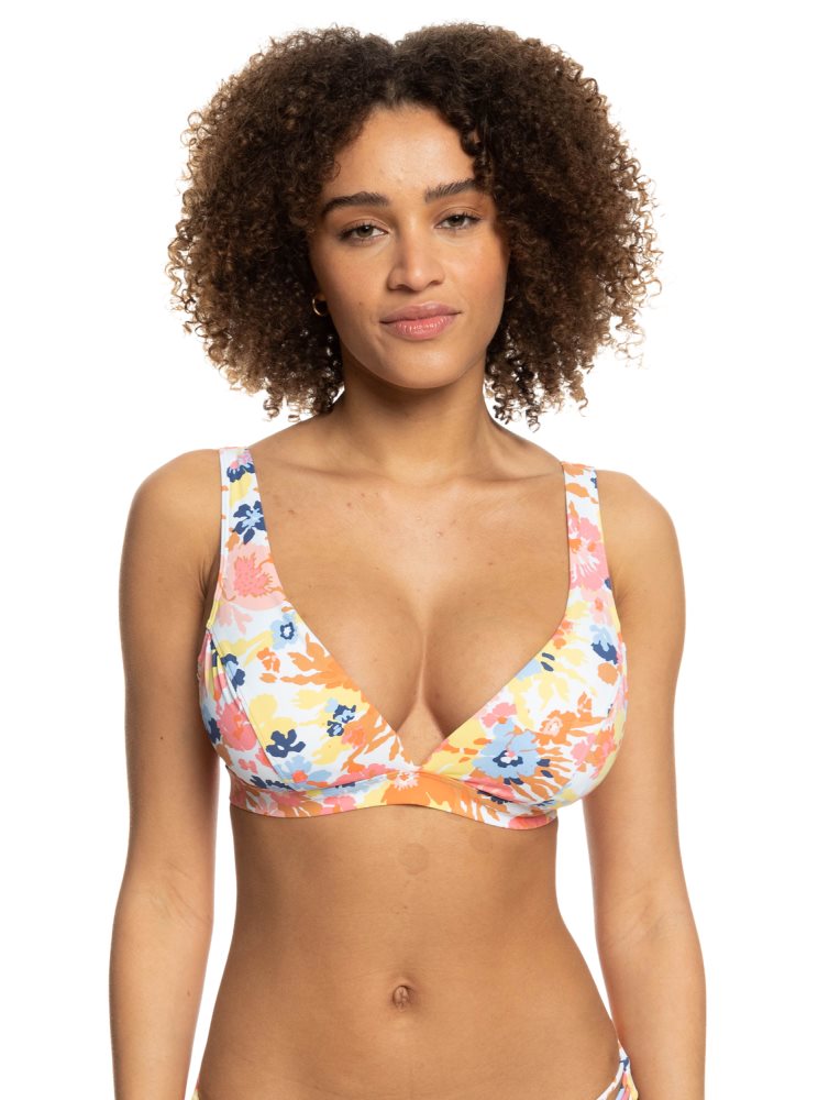 Hauts De Bikini Roxy Printed Beach Classics D-Cup Underwired Blanche Femme | MET-48889523