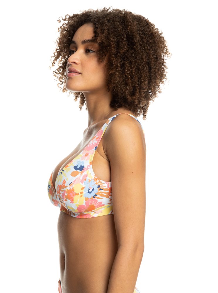 Hauts De Bikini Roxy Printed Beach Classics D-Cup Underwired Blanche Femme | MET-48889523