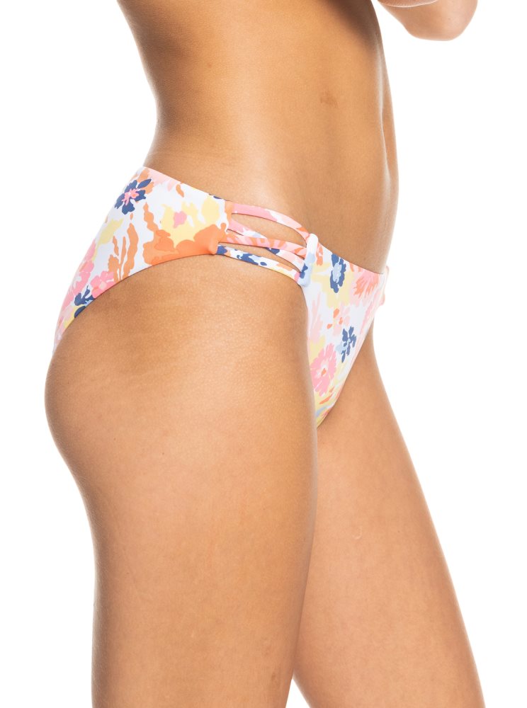 Bas De Bikini Roxy Printed Beach Classics Hipster Blanche Femme | SSQ-12870302