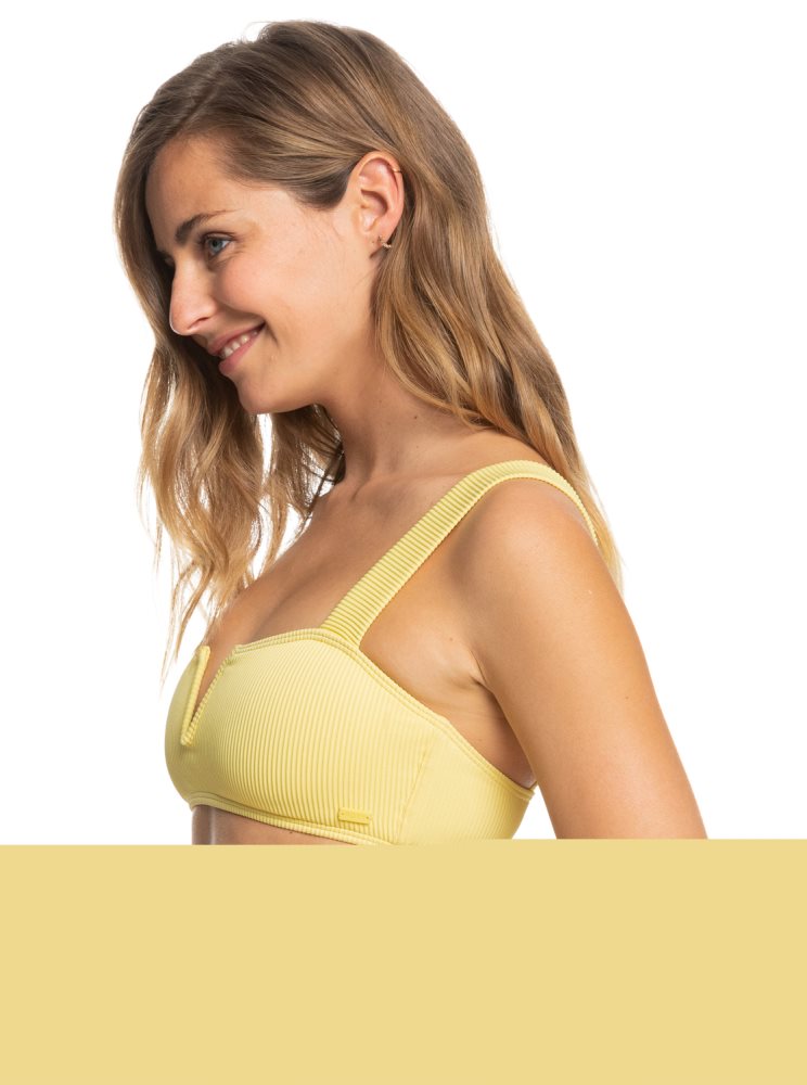 Hauts De Bikini Roxy Love Bralette Jaune Femme | QJB-37848030