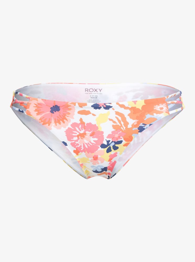 Bas De Bikini Roxy Printed Beach Classics Hipster Blanche Femme | SSQ-12870302