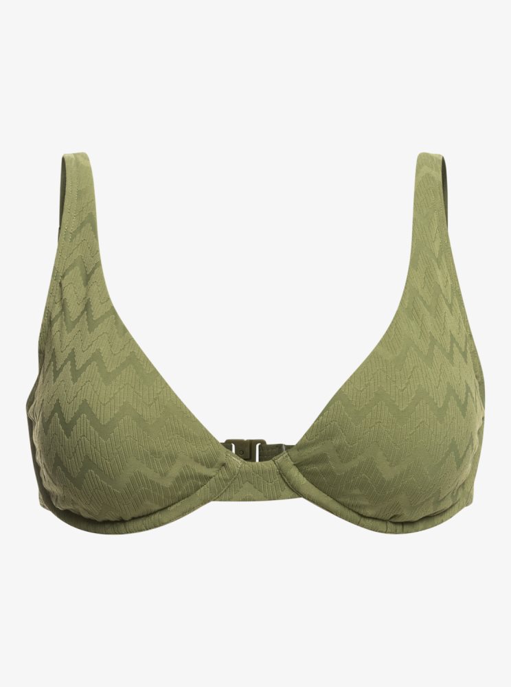 Hauts De Bikini Roxy Current Coolness D-Cup Underwired Vert Olive Vert Femme | HAJ-03113721