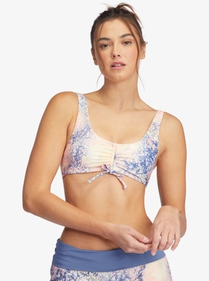 Hauts De Bikini Roxy Active Athlétiques Bralette Blanche Vert Femme | CMZ-03624547