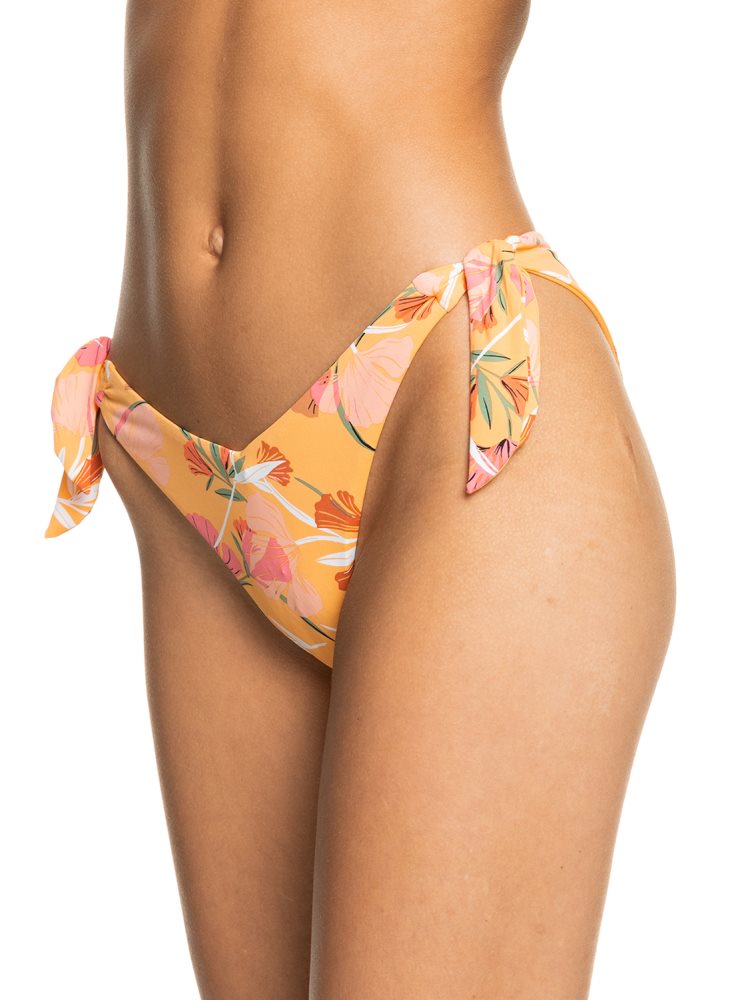 Bas De Bikini Roxy Printed Beach Classics Cheeky Jaune Fleur Femme | IBW-90857482