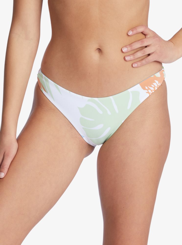 Bas De Bikini Roxy Wildflowers Reversible Full Blanche Femme | JIU-57443243