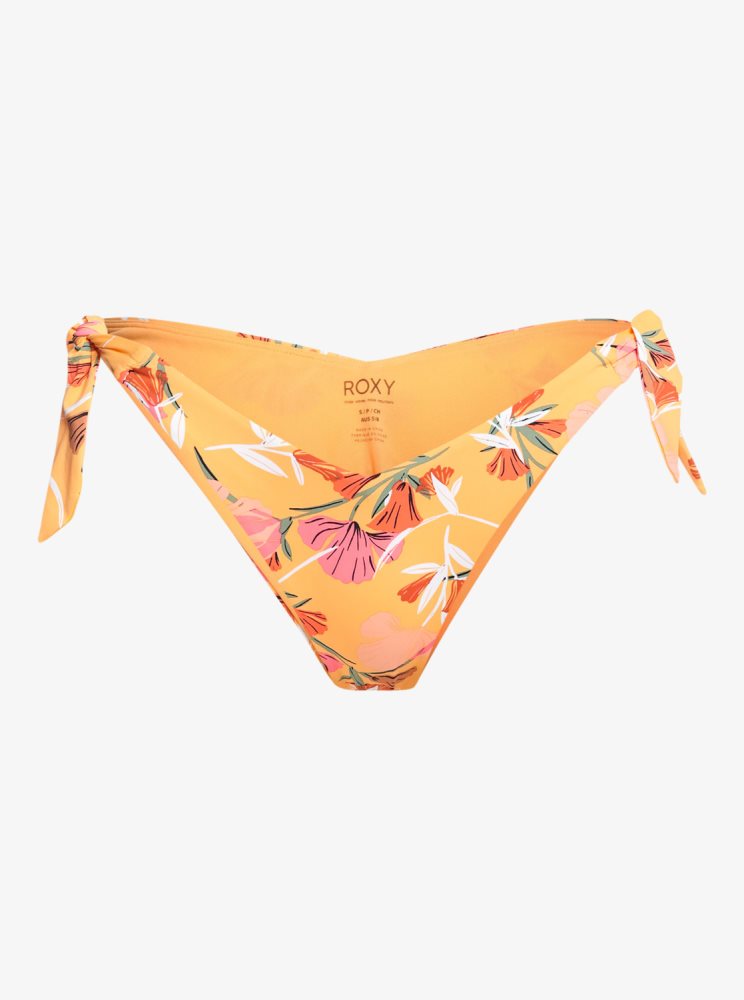 Bas De Bikini Roxy Printed Beach Classics Cheeky Jaune Fleur Femme | IBW-90857482