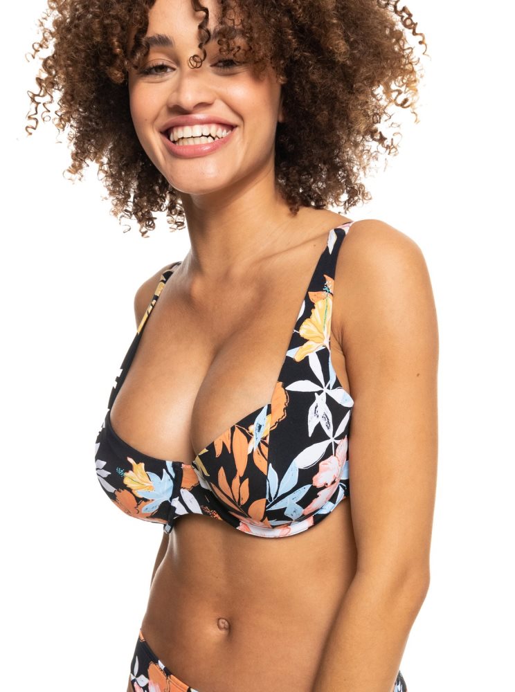 Hauts De Bikini Roxy Beach Classics Underwired D-Cup Grise Foncé Femme | OUE-35499478