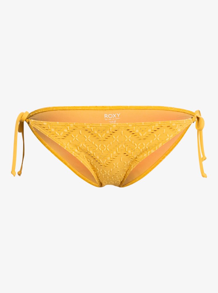 Bas De Bikini Roxy Quiet Beauty Tie Side Jaune Femme | MBN-22621276