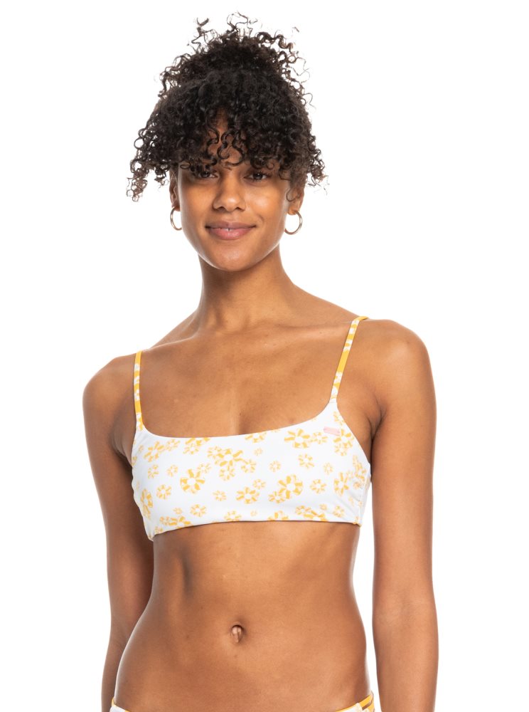 Hauts De Bikini Roxy Flower Lover Reversible Bralette Jaune Fleur Femme | ZMY-67628903