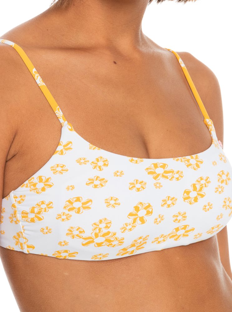 Hauts De Bikini Roxy Flower Lover Reversible Bralette Jaune Fleur Femme | ZMY-67628903