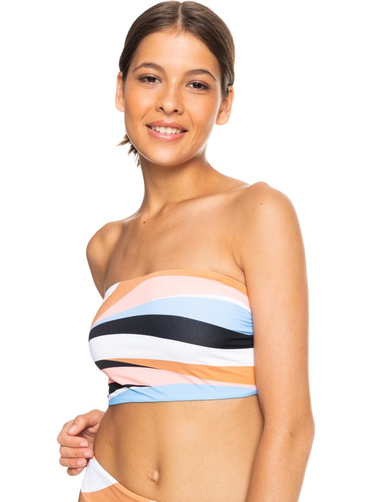 Hauts De Bikini Roxy Paradiso Passport Bandeau Blanche Femme | XPS-75523708