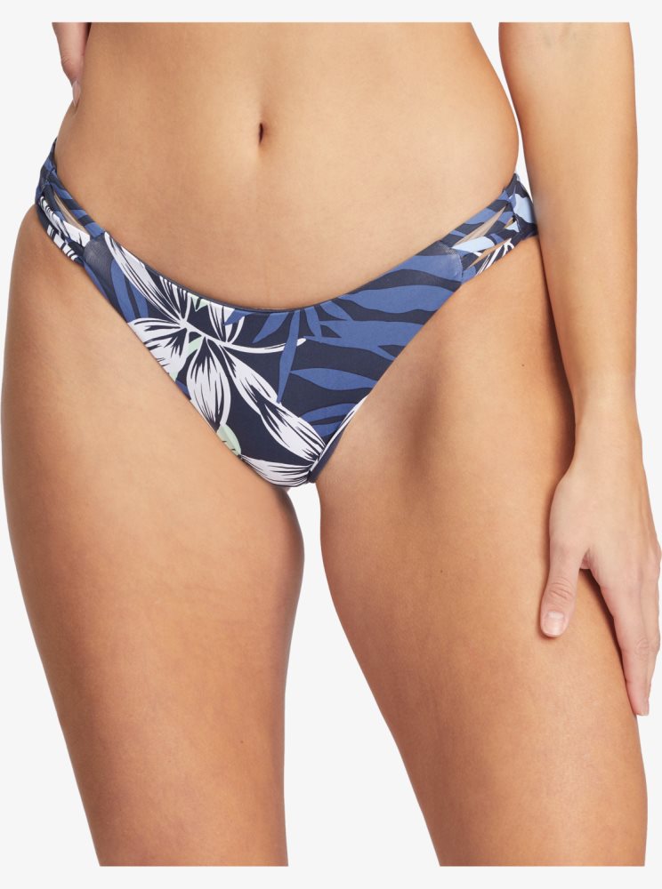 Bas De Bikini Roxy Printed Beach Classics Hipster Indigo Femme | MXL-75150924