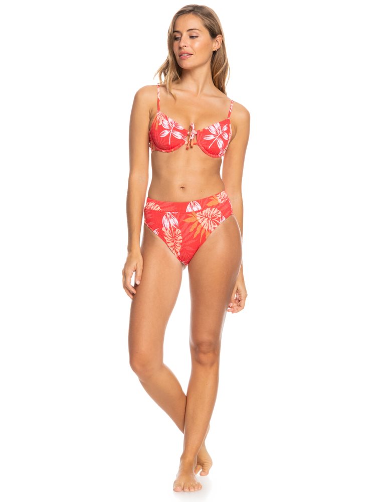 Hauts De Bikini Roxy Seaside Tropics Underwired Bra Blanche Rouge Femme | ETJ-36840937