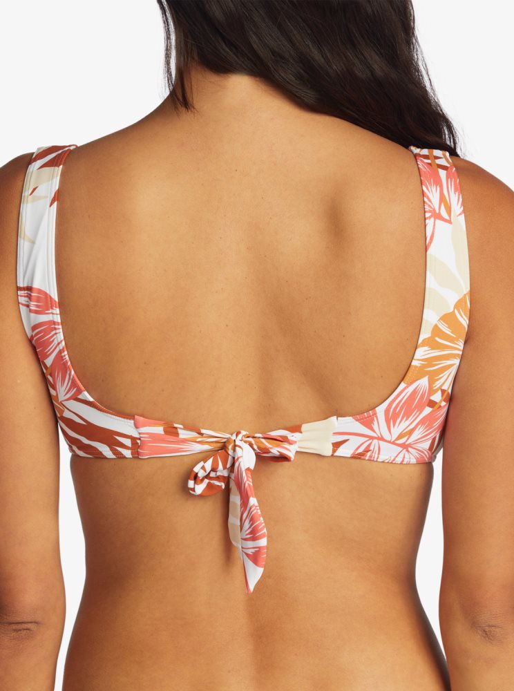 Hauts De Bikini Roxy Printed Beach Classics Bralette Blanche Femme | PMP-19981089