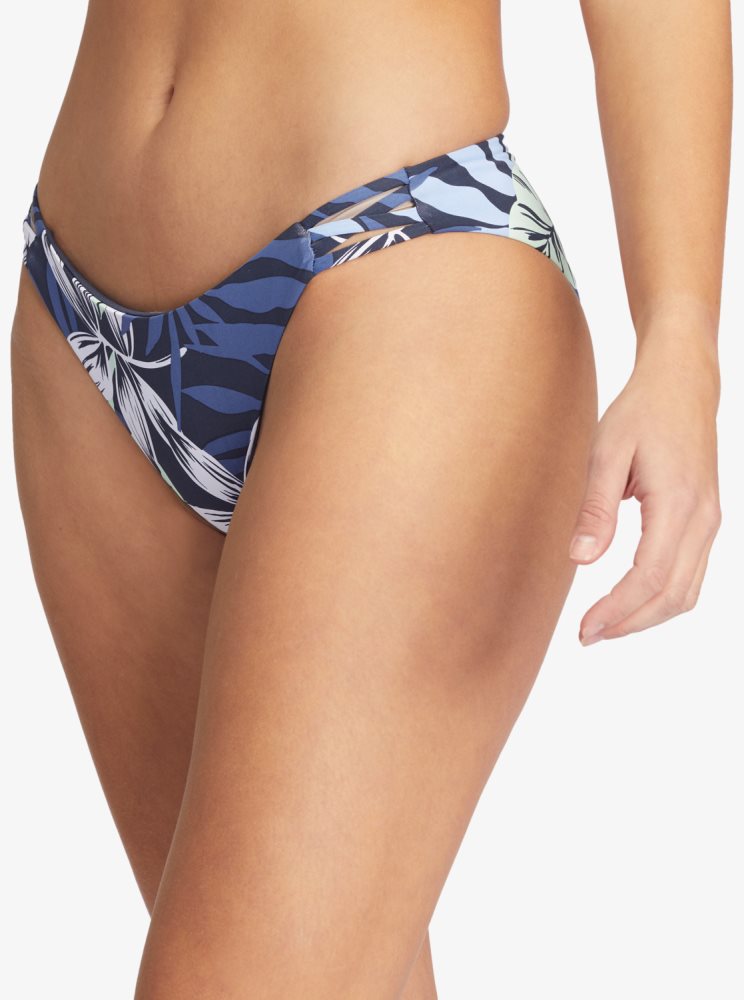 Bas De Bikini Roxy Printed Beach Classics Hipster Indigo Femme | MXL-75150924