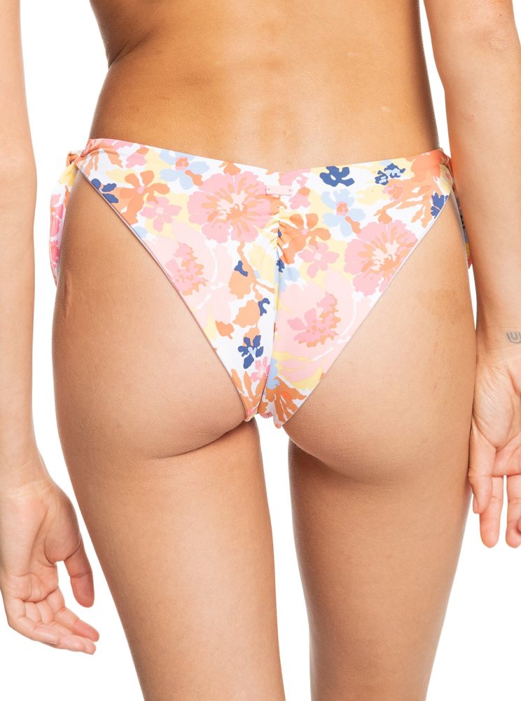 Bas De Bikini Roxy Printed Beach Classics Cheeky Blanche Femme | LHR-68559786