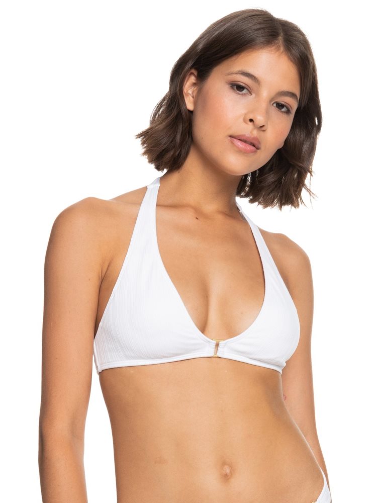 Hauts De Bikini Roxy Shadow In The Sun Halter Blanche Femme | LOF-57372052