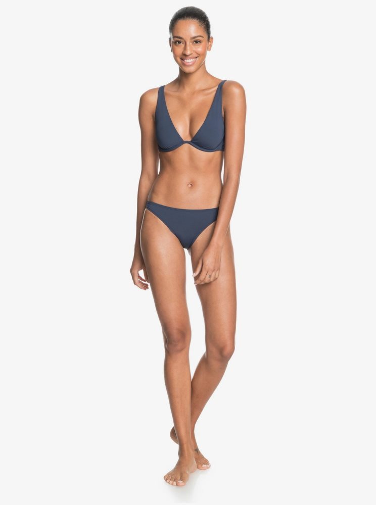 Bas De Bikini Roxy Sd Beach Classics Moderate Bo Separate Indigo Femme | ZWT-82356156