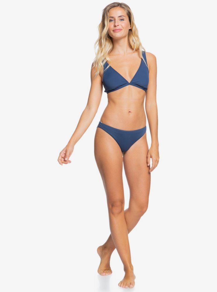 Hauts De Bikini Roxy Solid Beach Classics Elongated Triangle Indigo Femme | AZX-01360876