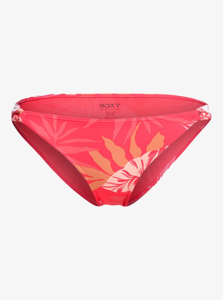 Bas De Bikini Roxy Seaside Tropics Mid-Taille Blanche Rouge Femme | BUX-10390638