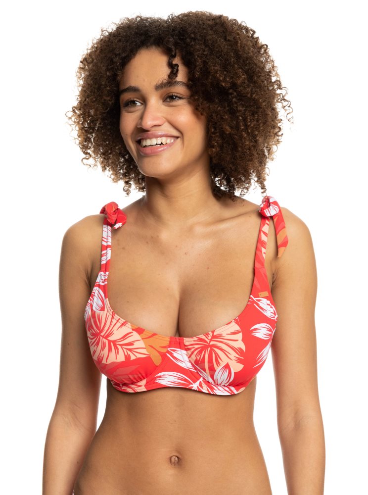 Hauts De Bikini Roxy Seaside Tropics D-Cup Underwire Blanche Rouge Femme | JGJ-36173522