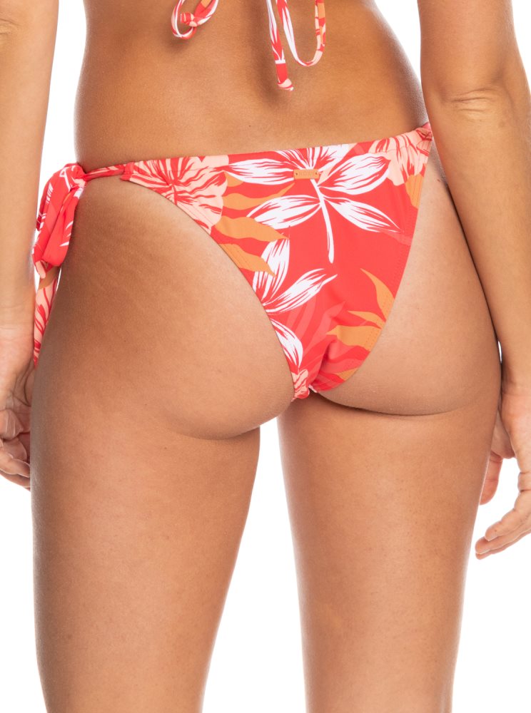 Bas De Bikini Roxy Seaside Tropics Cheeky High Leg Blanche Rouge Femme | PIT-36579043