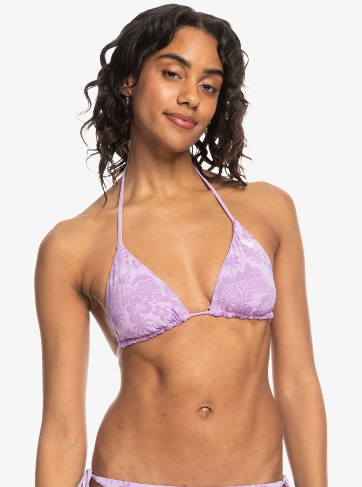 Hauts De Bikini Roxy Surf.Kind.Kate. Reversible Triangle Violette Rose Femme | III-16428072