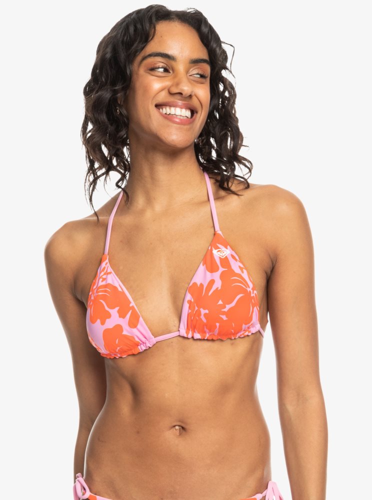 Hauts De Bikini Roxy Surf.Kind.Kate. Reversible Triangle Rose Femme | XOV-16519339