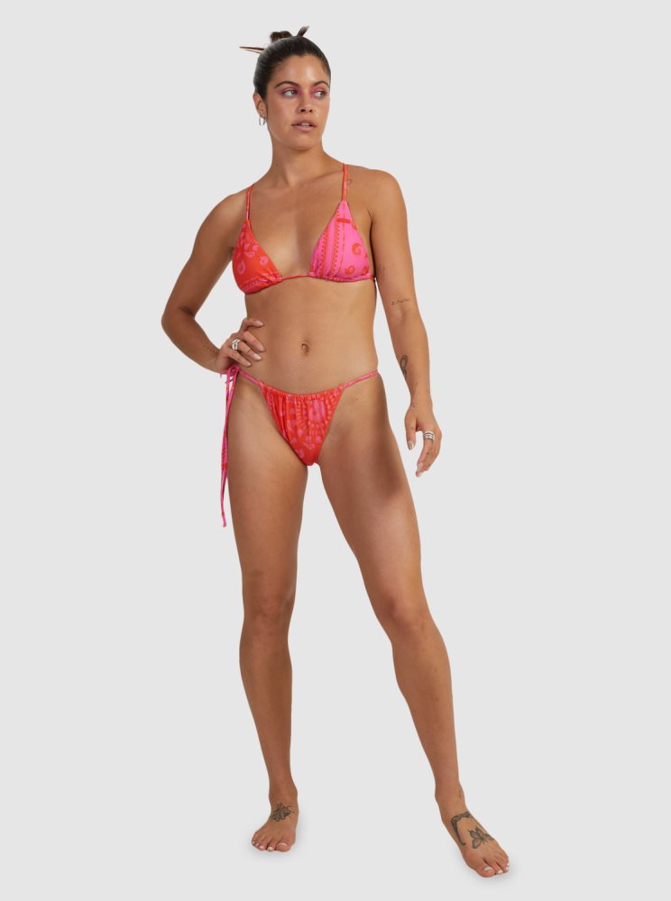 Bas De Bikini Roxy Mystic Shell Tie-Side Orange Femme | BUR-78814643