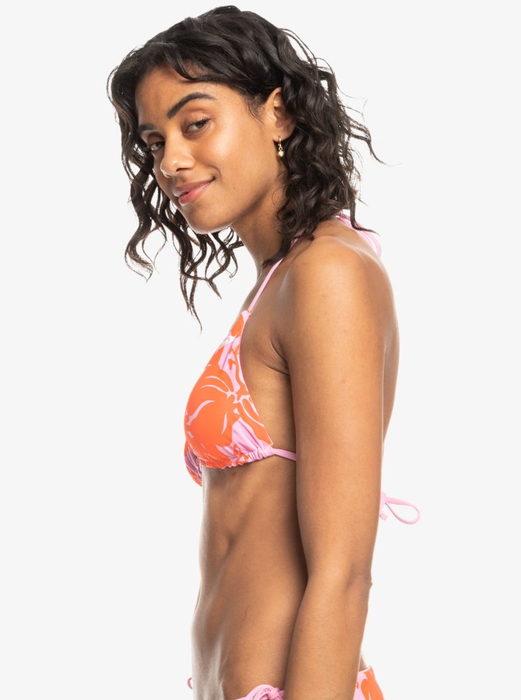 Hauts De Bikini Roxy Surf.Kind.Kate. Reversible Triangle Rose Femme | XOV-16519339