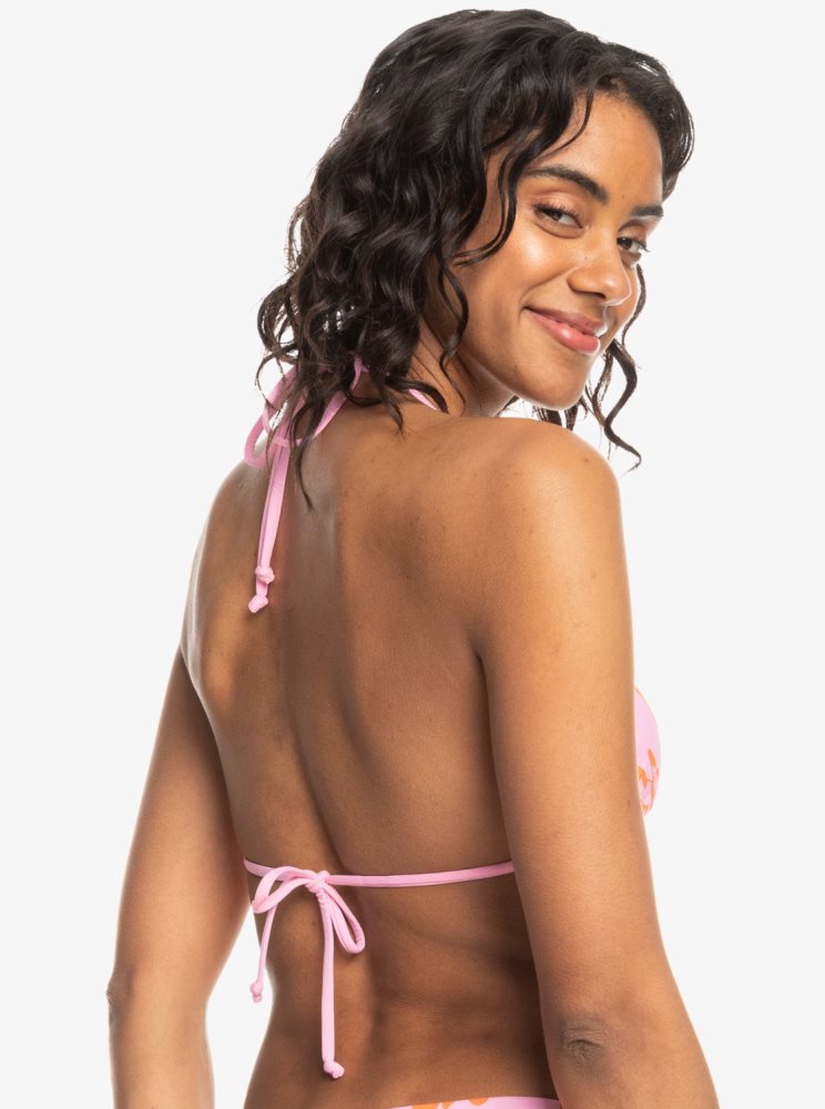 Hauts De Bikini Roxy Surf.Kind.Kate. Reversible Triangle Rose Femme | XOV-16519339