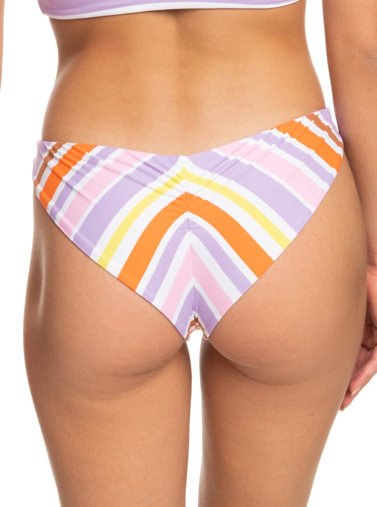 Bas De Bikini Roxy Surf.Kind.Kate. Cheeky Blanche Stripes Femme | RGA-67489043