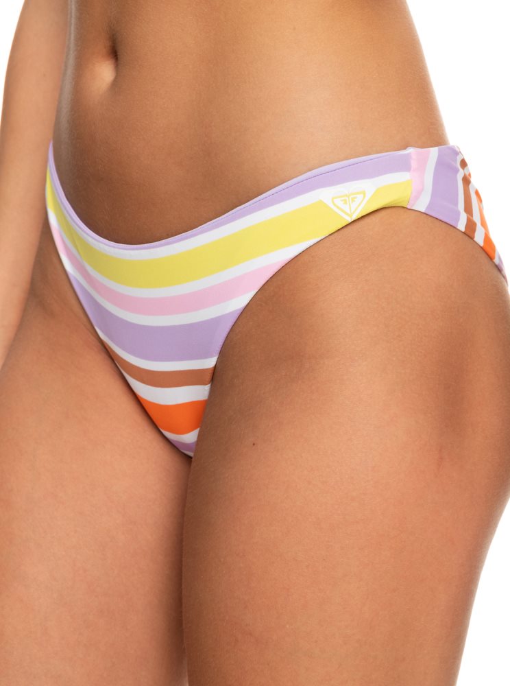 Bas De Bikini Roxy Surf.Kind.Kate. Cheeky Blanche Stripes Femme | RGA-67489043