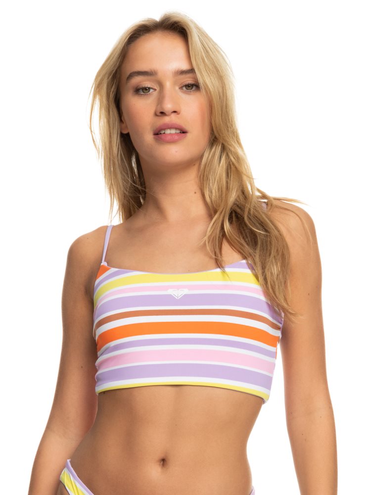 Hauts De Bikini Roxy Surf.Kind.Kate. Reversible Tank Blanche Stripes Femme | ENE-14593680