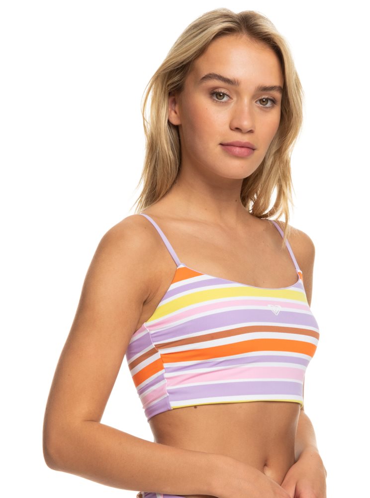 Hauts De Bikini Roxy Surf.Kind.Kate. Reversible Tank Blanche Stripes Femme | ENE-14593680