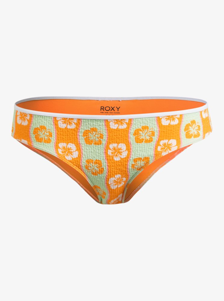 Bas De Bikini Roxy Wavy Babe Hipster Orange Stripes Femme | EAF-34274979