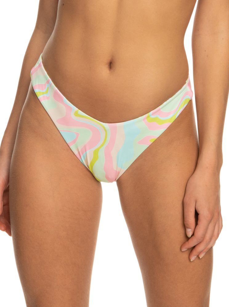 Bas De Bikini Roxy Tropics Hype Cheeky Blanche Multicolore Femme | VRR-20500976