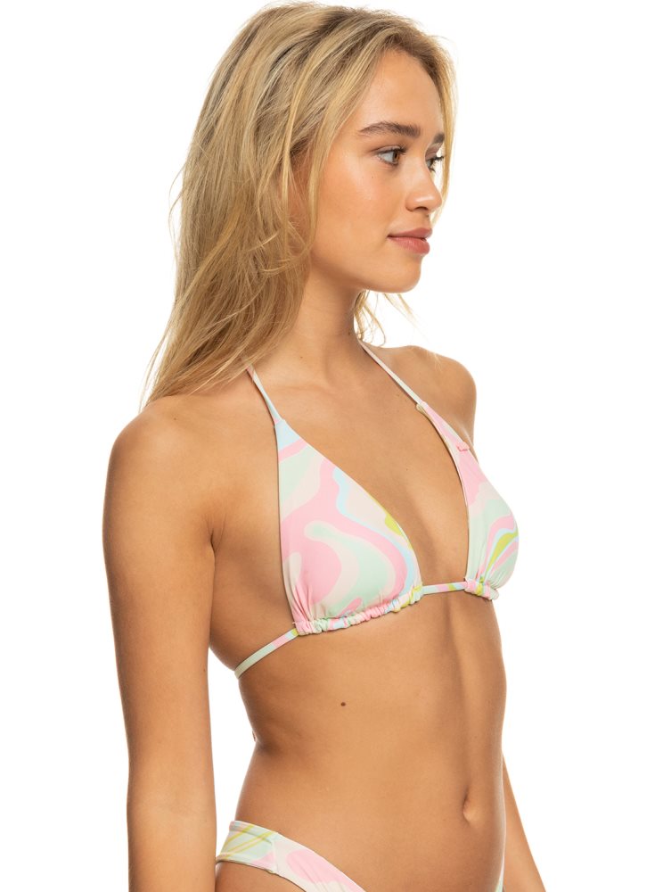 Hauts De Bikini Roxy Tropics Hype Reversible Tiki Tri Blanche Multicolore Femme | BJU-21995269