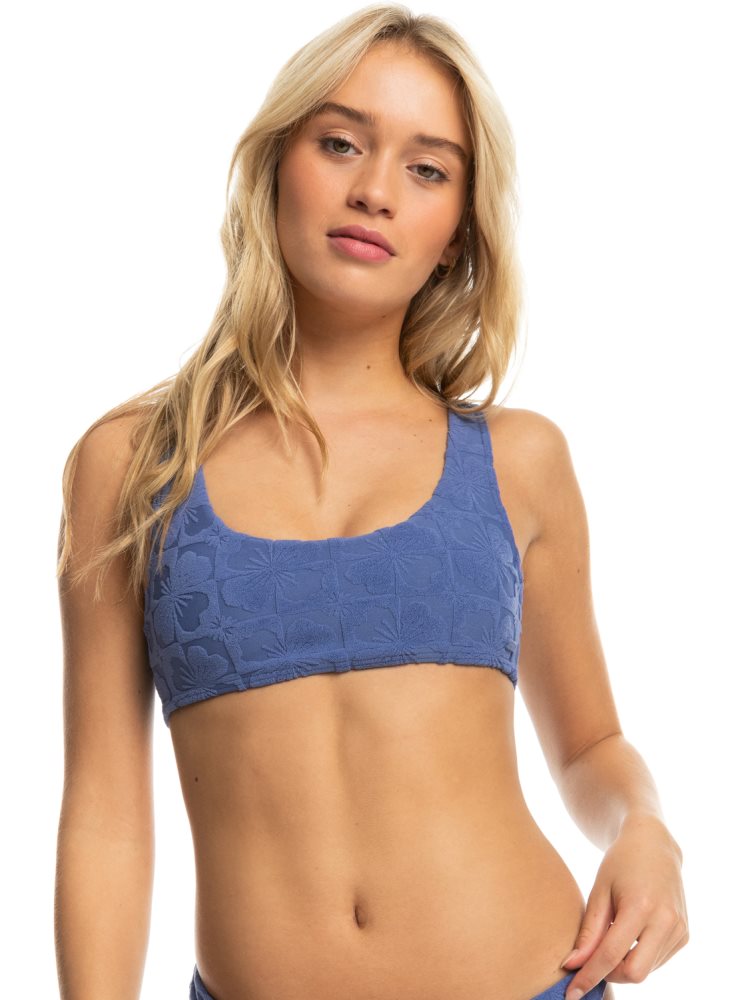 Hauts De Bikini Roxy Sun Click Bralette Bleu Bleu Marine Femme | HLT-57416942