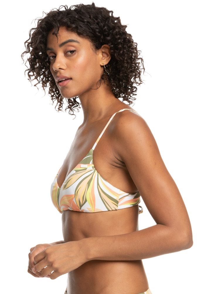 Hauts De Bikini Roxy Printed Beach Classics Bra Blanche Femme | PHL-64651840