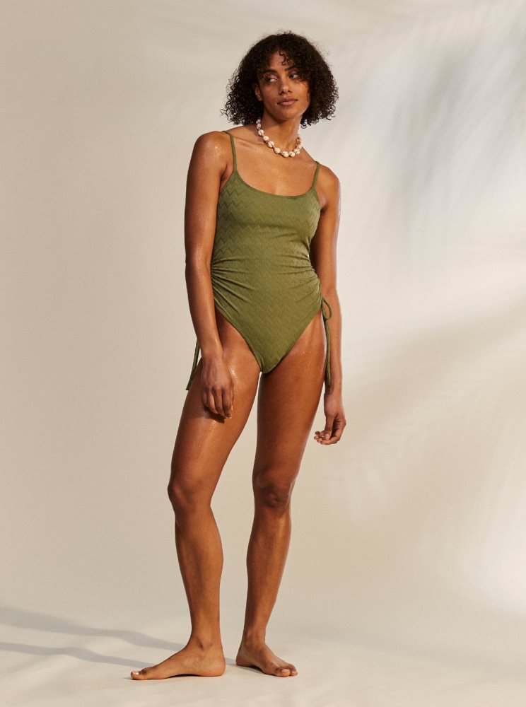 Maillots De Bain Roxy Current Coolness Vert Olive Vert Femme | QNV-36113953