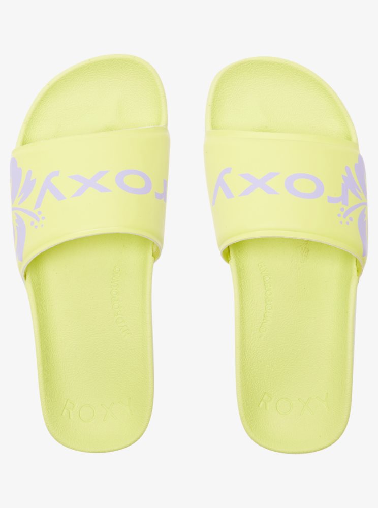 Sandales Roxy Surf.Kind.Kate. Slippy Jaune Femme | ZKN-08834870