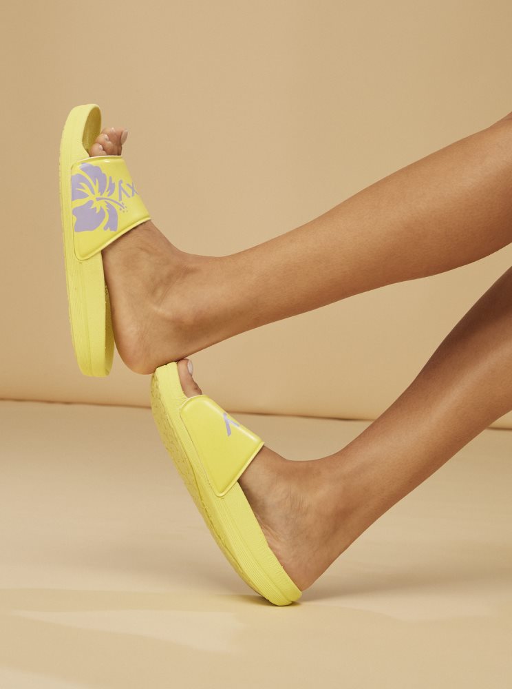 Sandales Roxy Surf.Kind.Kate. Slippy Jaune Femme | ZKN-08834870