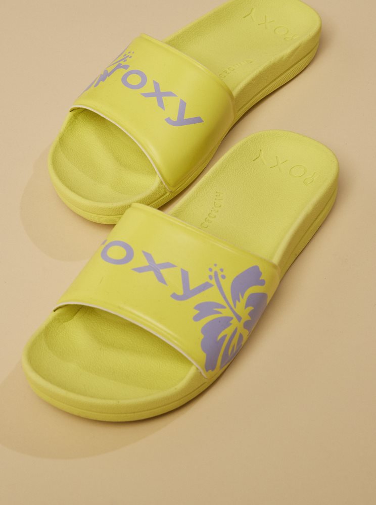 Sandales Roxy Surf.Kind.Kate. Slippy Jaune Femme | ZKN-08834870