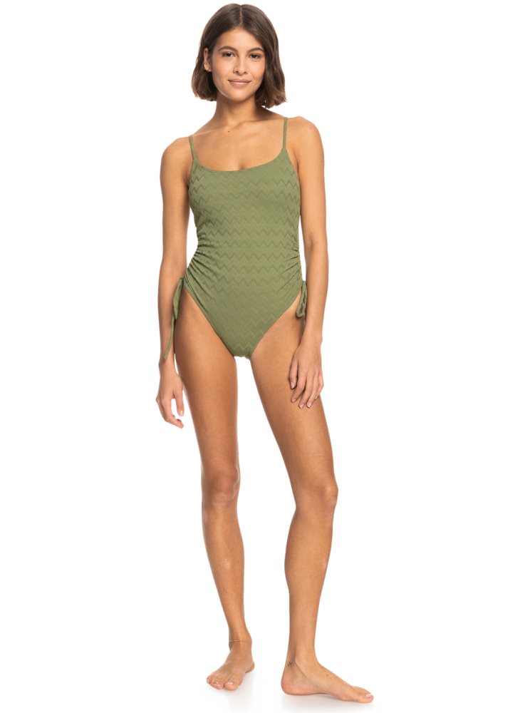 Maillots De Bain Roxy Current Coolness Vert Olive Vert Femme | QNV-36113953