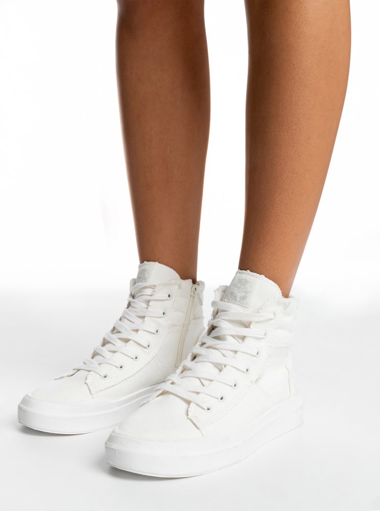 Basket Roxy Rae Mid-Top Blanche Femme | AFH-04954765