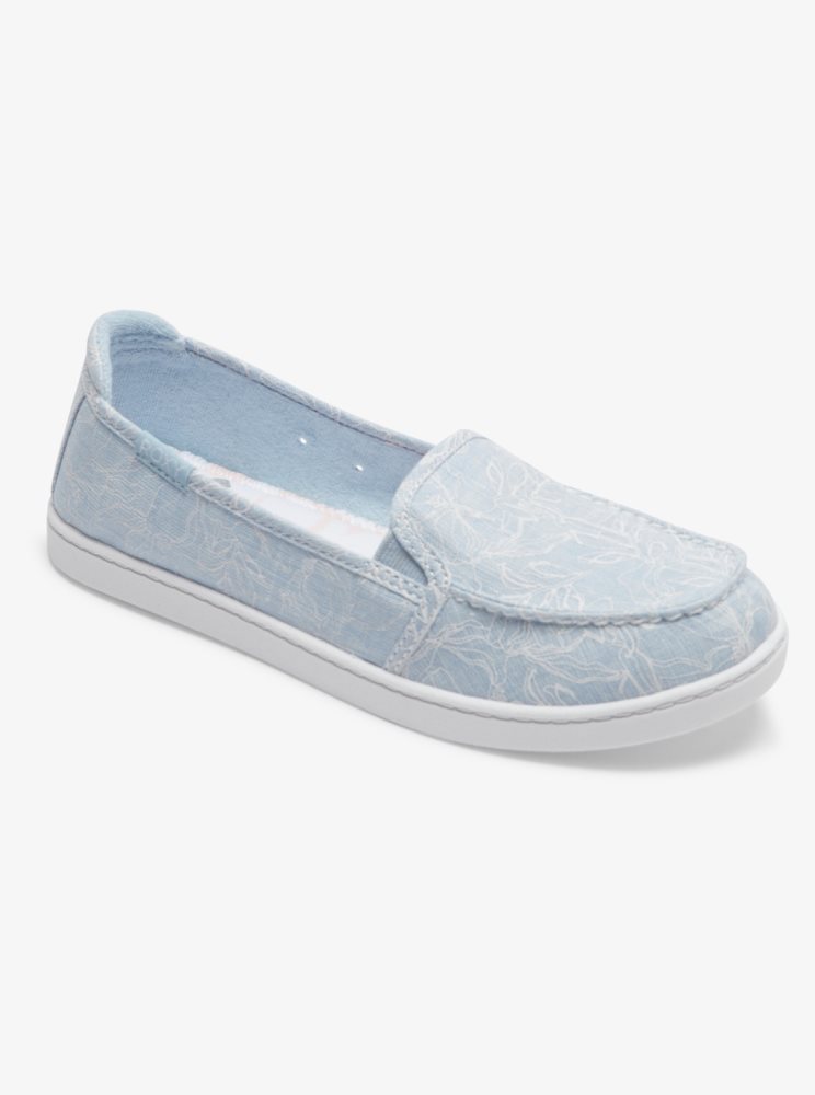 Slip On Roxy Minnow Bleu Clair Femme | YZP-34675311